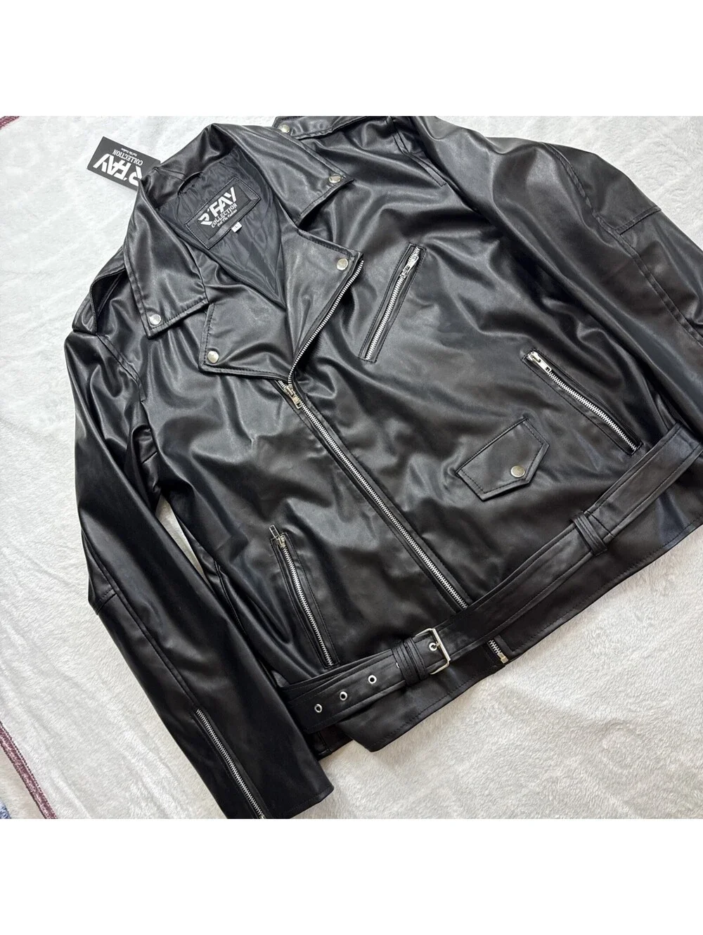 Jacket Faux Leather Serpents Riverdale Southside Side South Black Biker L